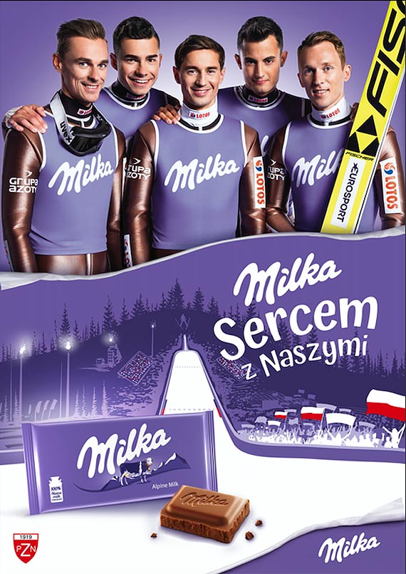 Milka nowym sponsorem Polskiej Reprezentacji Skoczkw Narciarskich „Sercem z naszymi”!