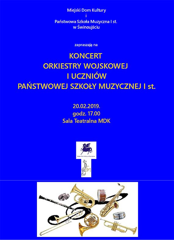 Koncert uczniw PSM i Orkiestry Wojskowej