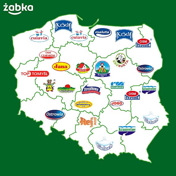 Polskie spdzielnie mleczarskie z dostawami do abki
